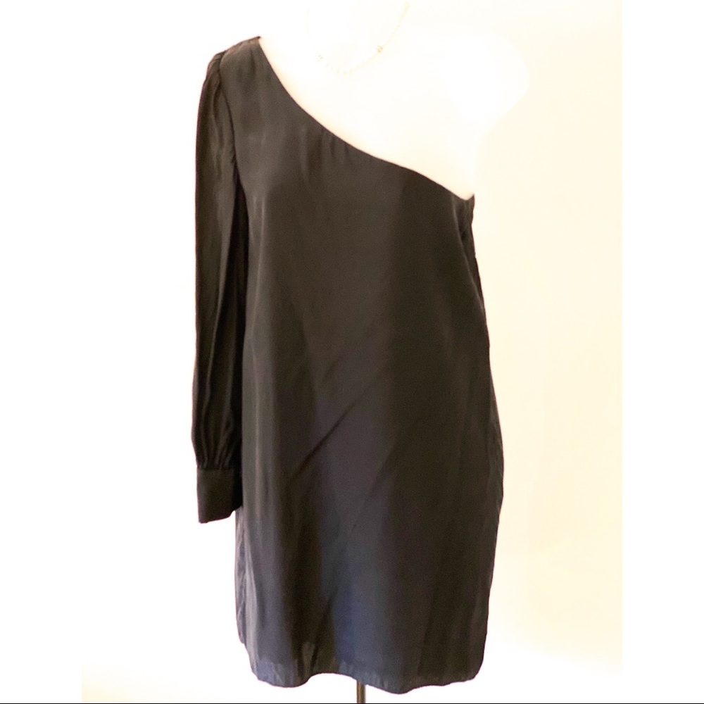 Alice & Trixie cold shoulder silk Little Black Dress- festive!
